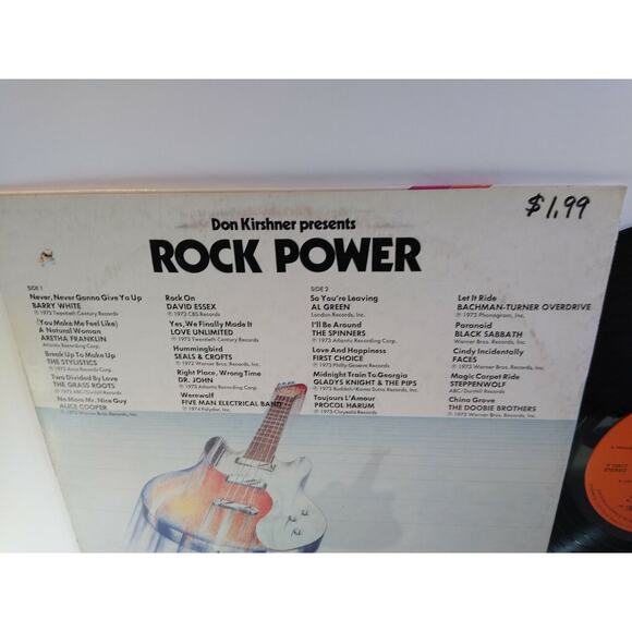 Rock Power Ronco Vinyl LP Record Album 1974 Black Sabbath Alice Cooper Faces - Picture 4 of 4